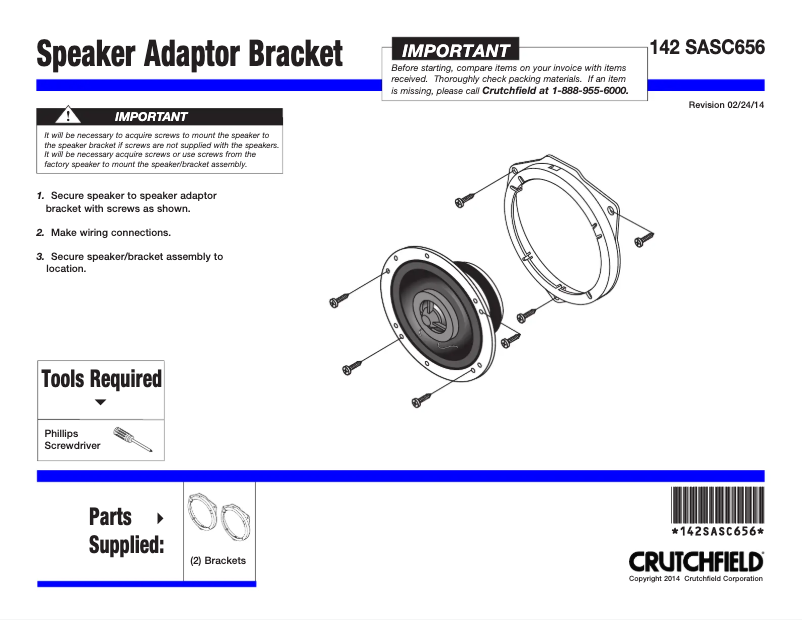 Page 1 de la notice Manuel utilisateur Scosche SASC656