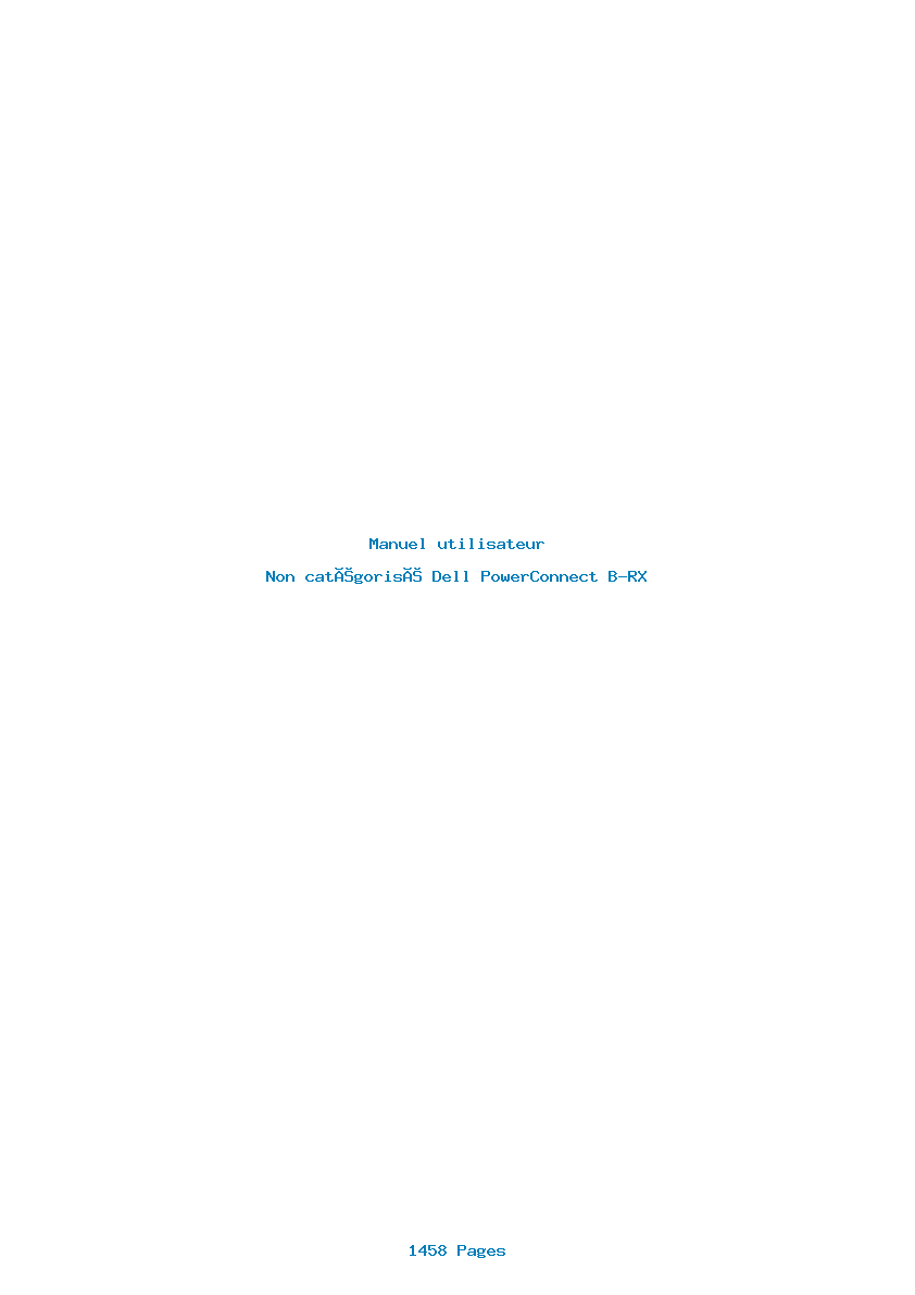Page 1 de la notice Manuel utilisateur Dell PowerConnect B-RX