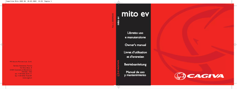 Página 1 del manual Manual de usuario Cagiva Mito 125 (2007)