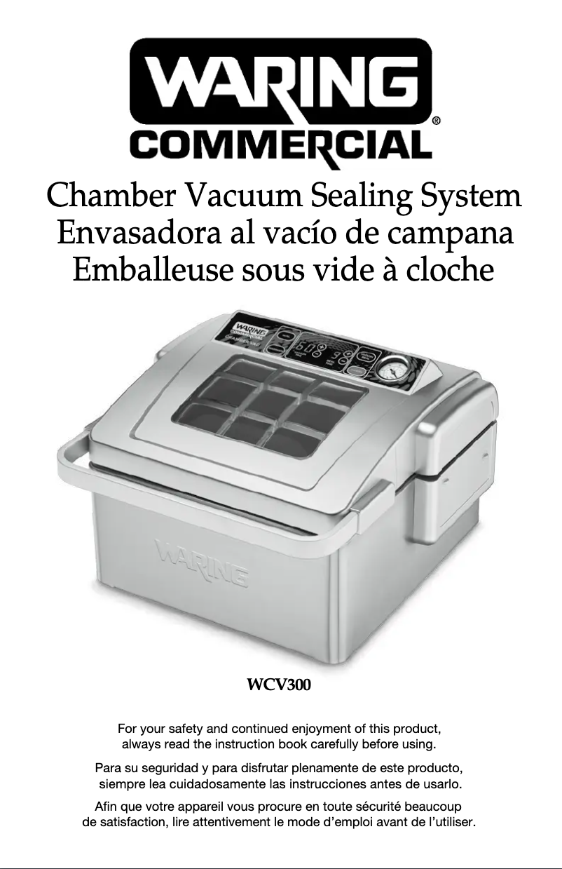 Página 1 del manual Instrucciones / montaje Waring Commercial WCV300