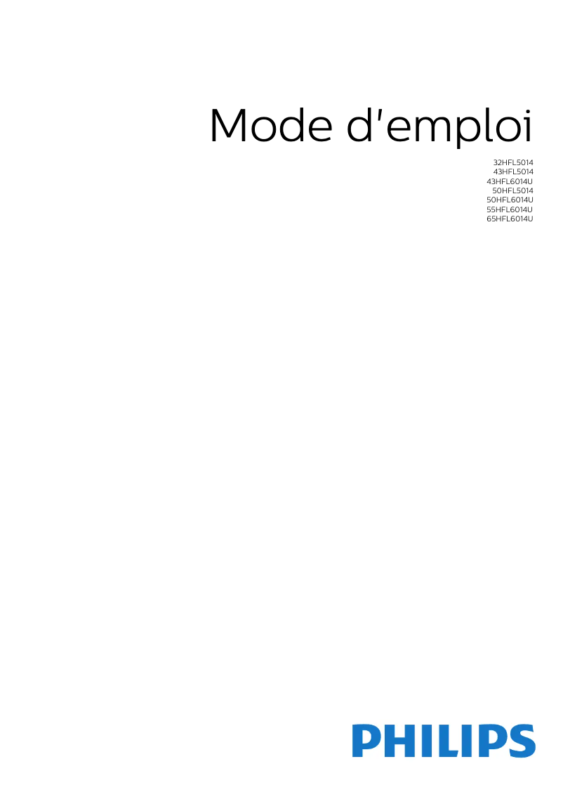 Página 1 del manual Manual de usuario Philips 65HFL6014U
