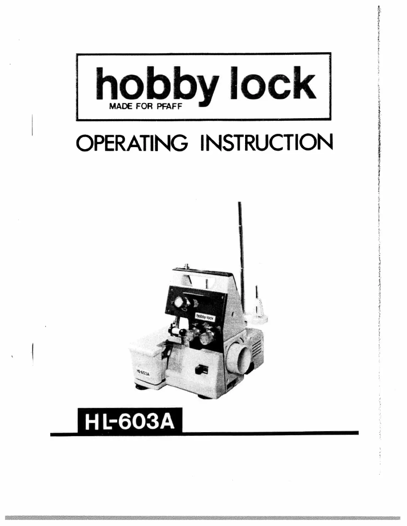 Página 1 del manual Manual de usuario Pfaff hobbylock 603A