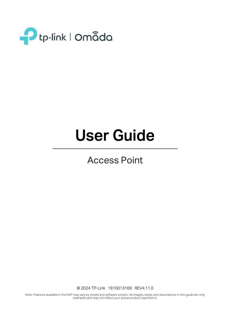 Page 1 de la notice Manuel utilisateur TP-Link EAP723