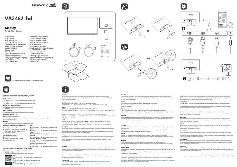 Página 1 del manual Guía de inicio rápido Viewsonic VA2462-hd