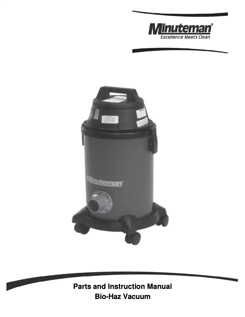 Página 1 del manual Manual de usuario Minuteman Bio-Haz C82907-00