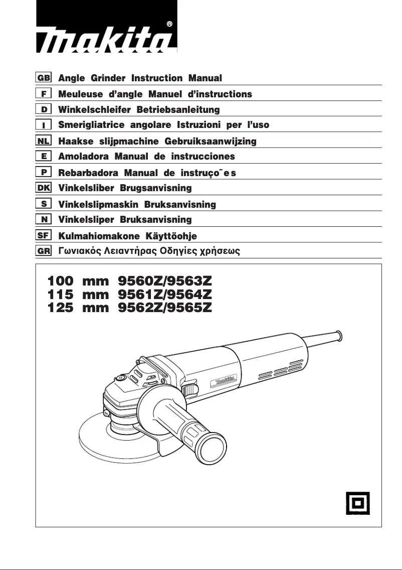 Page 1 de la notice Manuel utilisateur Makita 9563Z