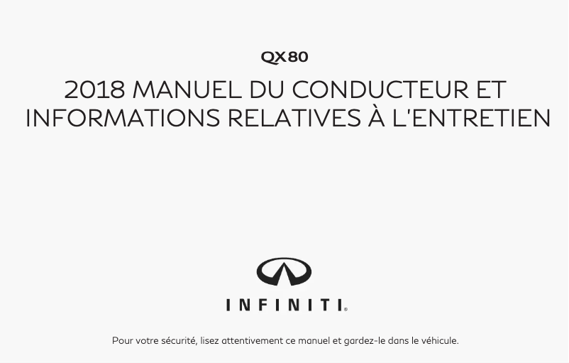 Page 1 of the manual User Manual Infiniti QX80 (2018)