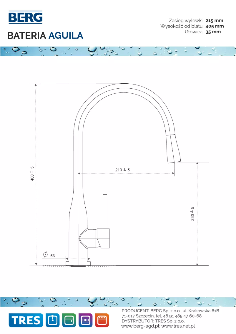 Page 1 de la notice Manuel utilisateur Berg Aguila