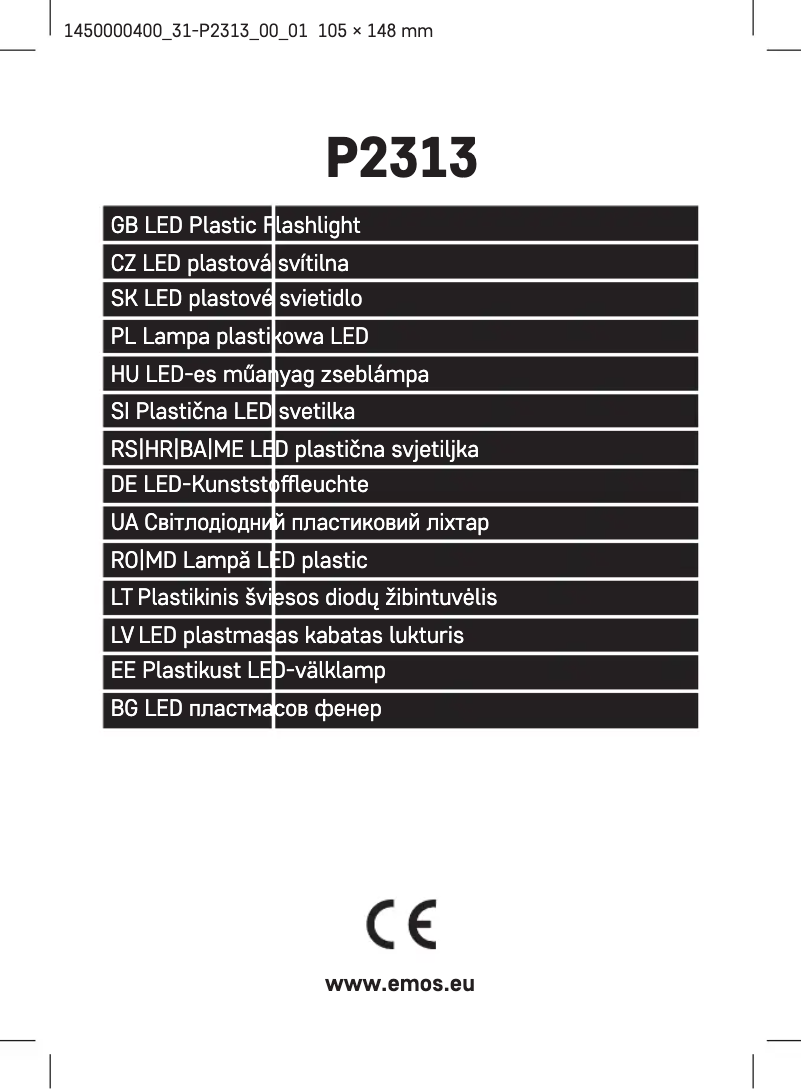 Página 1 del manual Manual de usuario Emos P2313