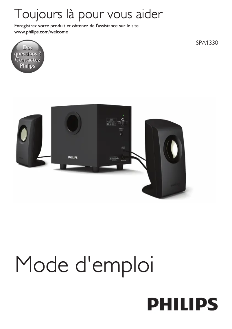 Página 1 del manual Manual de usuario Philips SPA1330