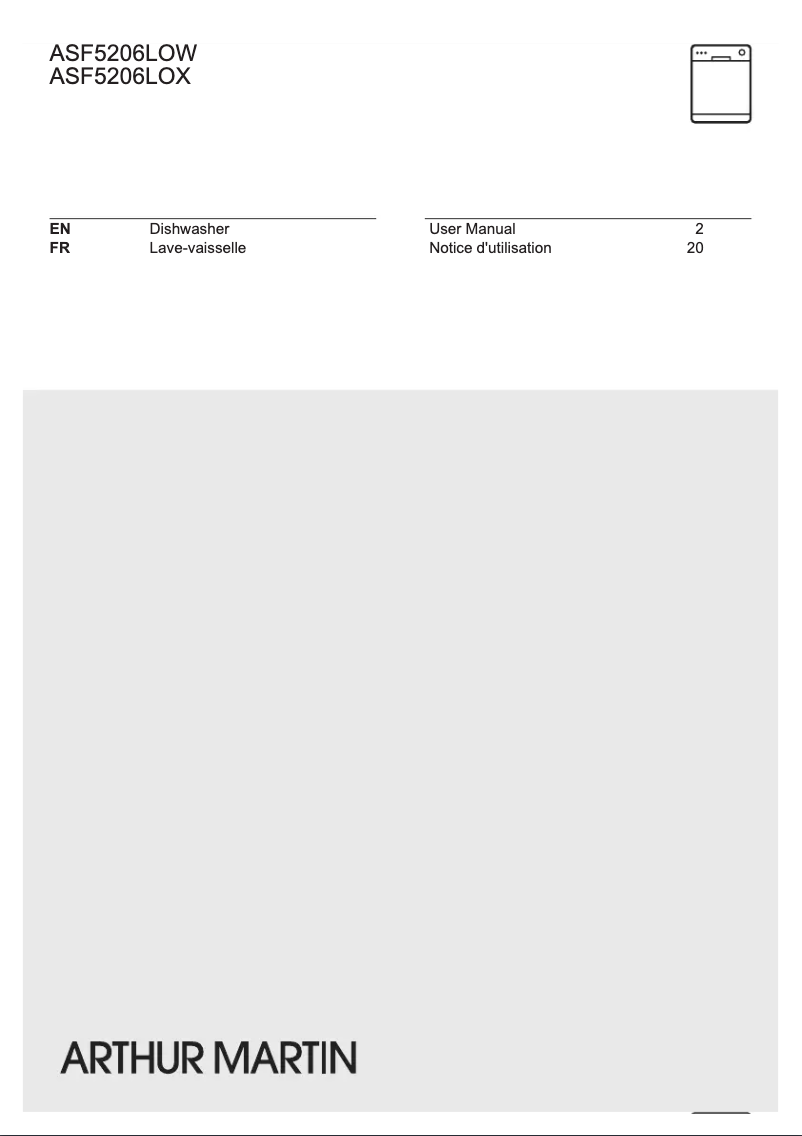 Página 1 del manual Manual de usuario Arthur Martin ASF5206LOX