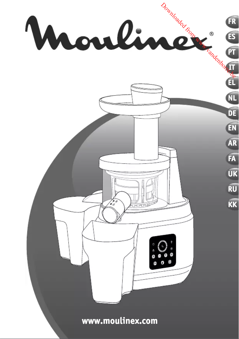 Page 1 de la notice Manuel utilisateur Moulinex Juice & Clean ZU420E