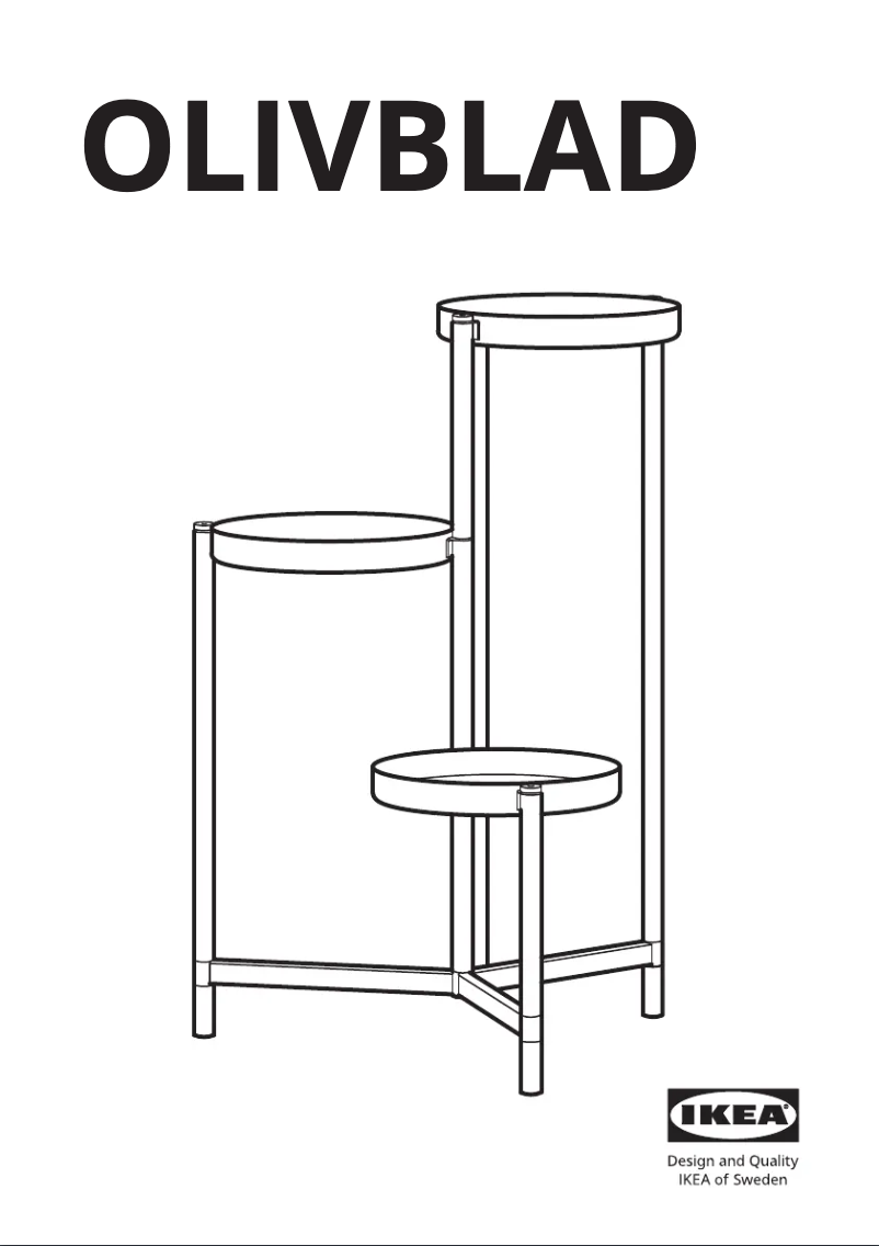 Page 1 de la notice Manuel utilisateur Ikea OLIVBLAD 205.607.74