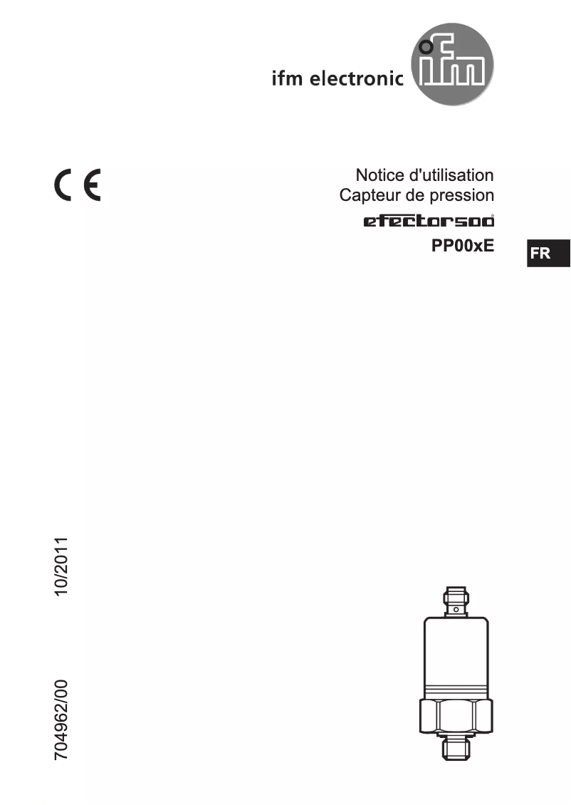 Page 1 de la notice Manuel utilisateur IFM PP003E