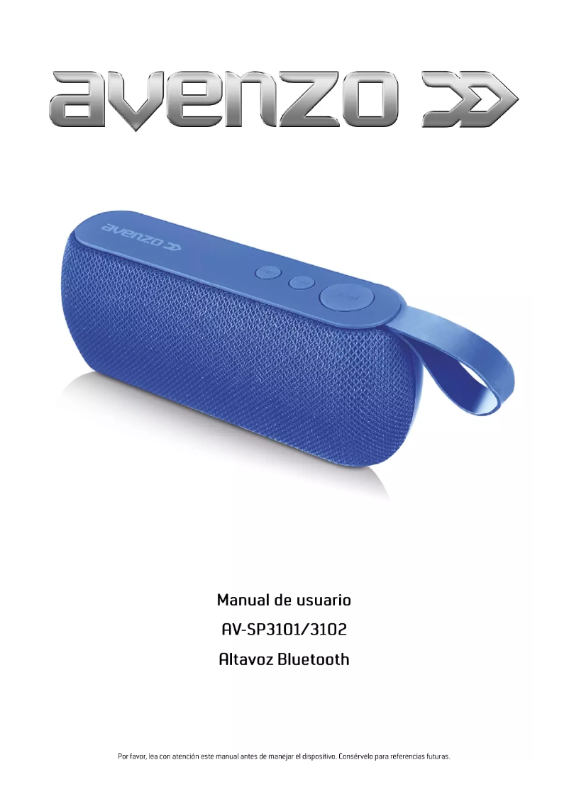 Página 1 del manual Manual de usuario Avenzo AV-SP3101L