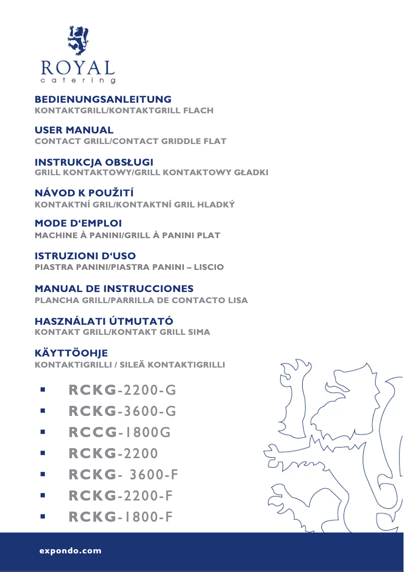 Página 1 del manual Manual de usuario Royal Catering RCKG-2200