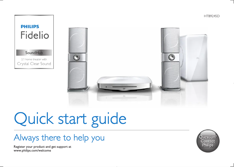 Page n°1 - Guide de démarrage rapide Philips Fidelio HTB9245D
