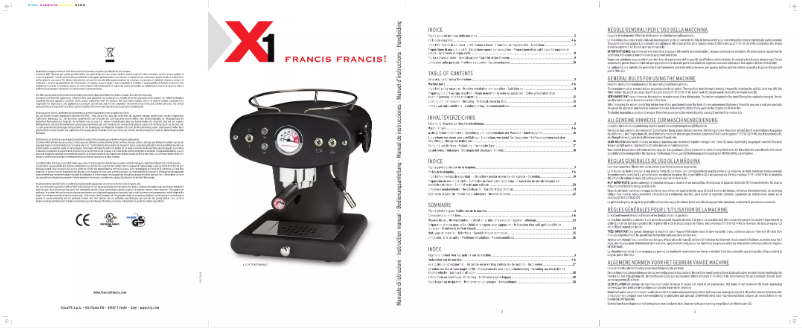 Page 1 de la notice Manuel utilisateur Illy X1 Ground
