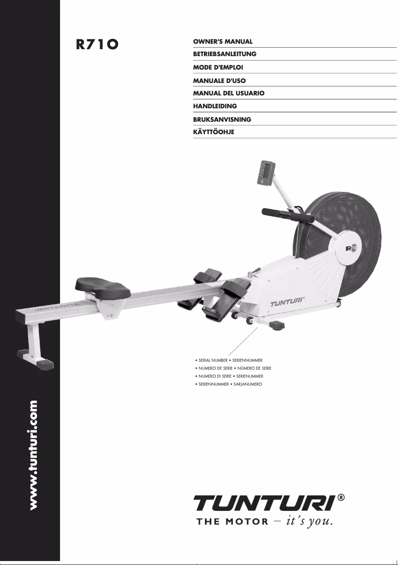 Page 1 de la notice Manuel utilisateur Tunturi R710