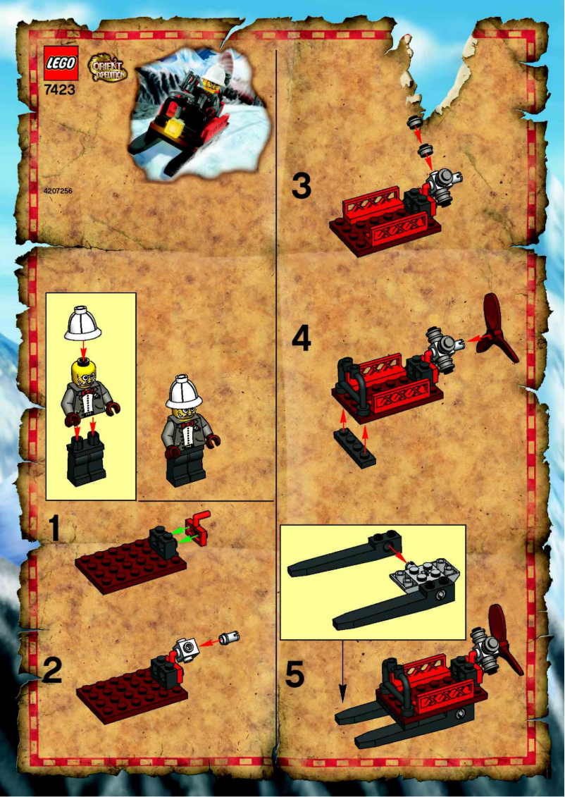 Page 1 de la notice Manuel utilisateur Lego Mountain Sleigh