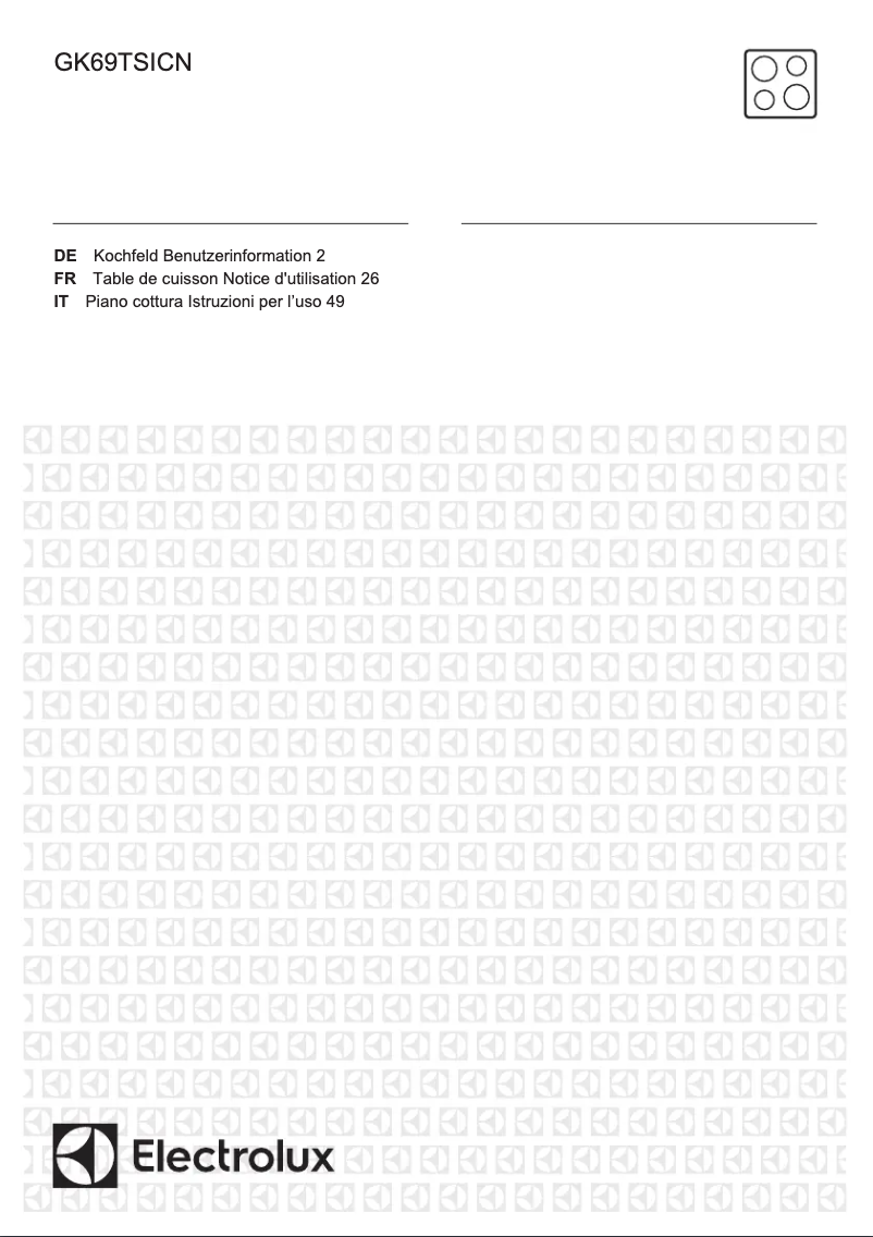 Página 1 del manual Manual de usuario Electrolux GK69TSICN