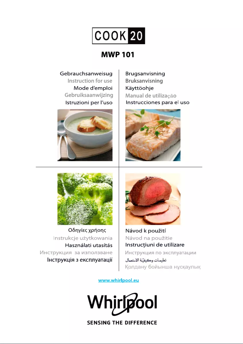 Page 1 de la notice Manuel utilisateur Whirlpool Cook20 MWP 101