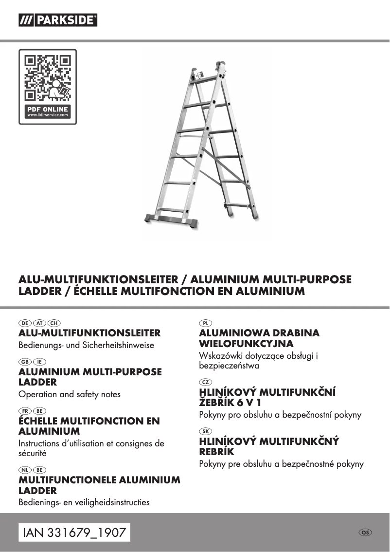Page 1 de la notice Manuel utilisateur Parkside IAN 360212