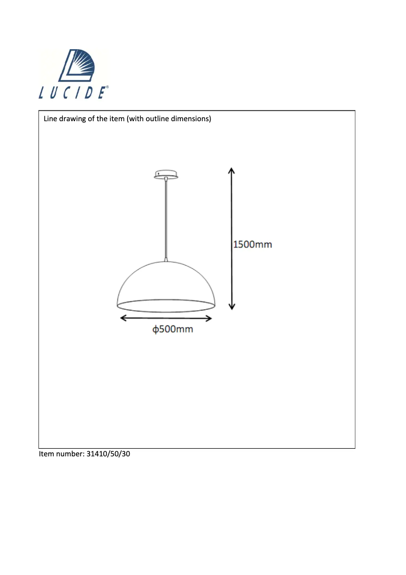 Page 1 de la notice Manuel utilisateur Lucide Riva 31410/50/30