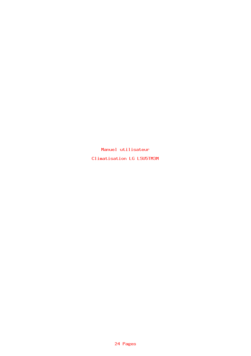Page 1 de la notice Manuel utilisateur LG LSU5TM3M