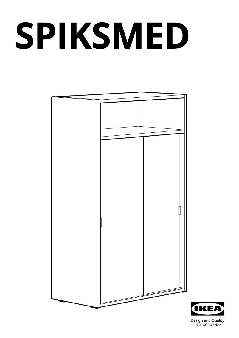 Page 1 de la notice Manuel utilisateur Ikea SPIKSMED 905.208.74