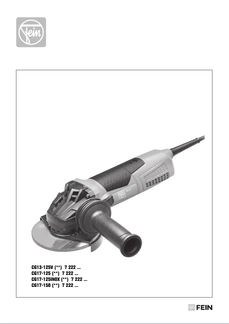 Page 1 de la notice Manuel utilisateur Fein CG 17-150