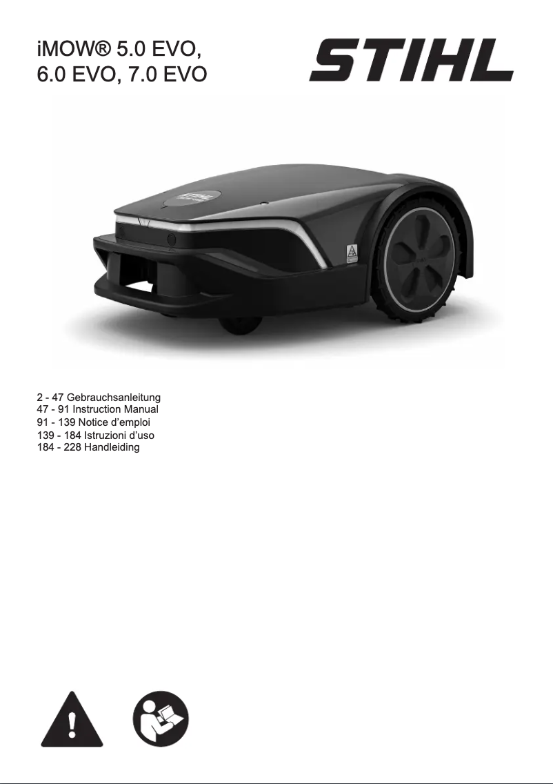 Page 1 de la notice Manuel utilisateur Stihl iMow 6.0 EVO