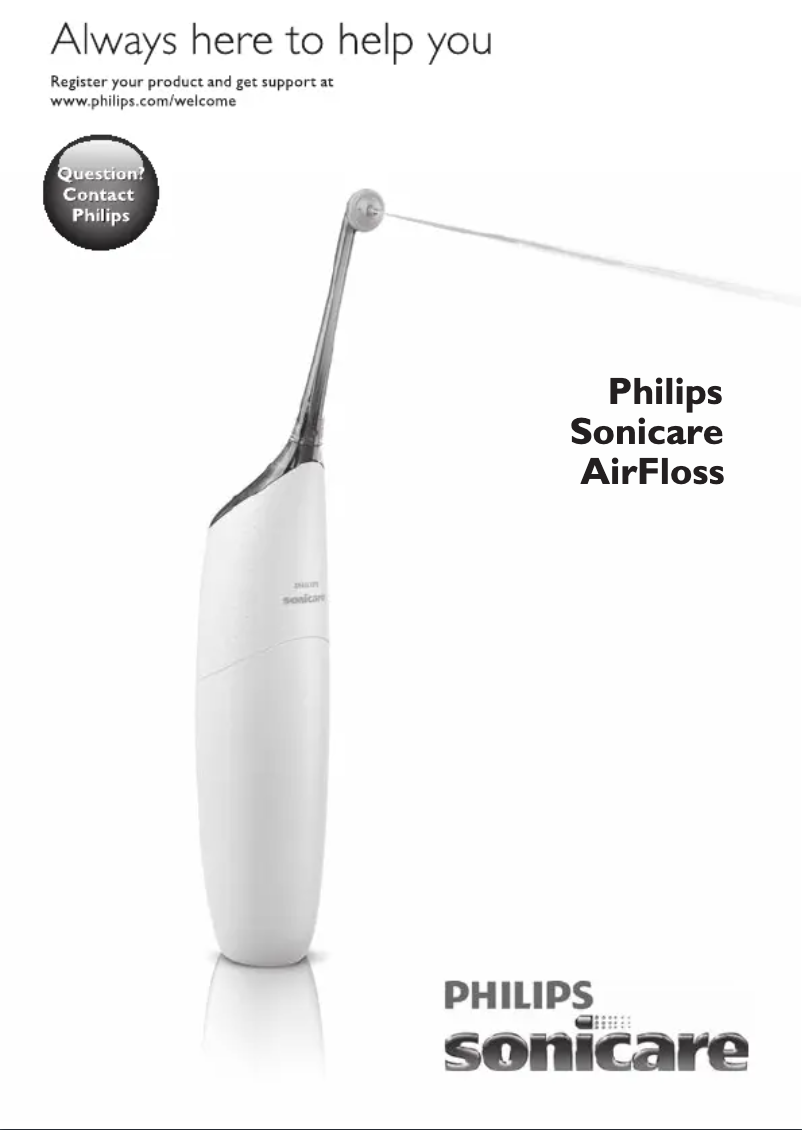 Page 1 de la notice Manuel utilisateur Philips Sonicare AirFloss HX8210