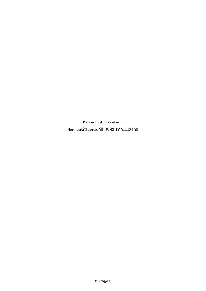 Page 1 de la notice Manuel utilisateur JUNG MAAL1173AN