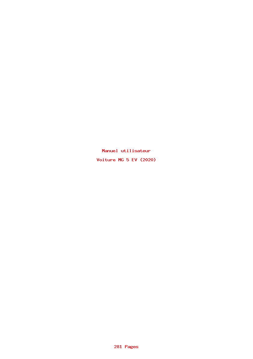 Image de la première page du manuel de l'appareil 5 EV (2020)