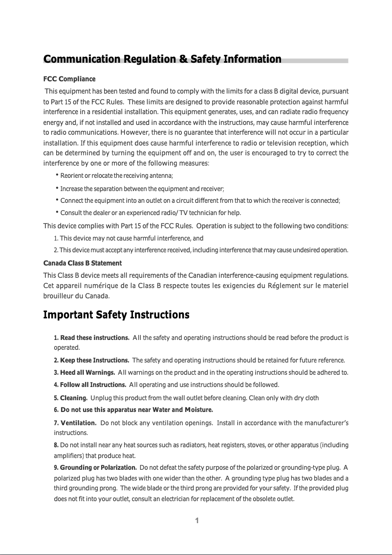 Page 1 de la notice Manuel utilisateur Soyo DYLT037A