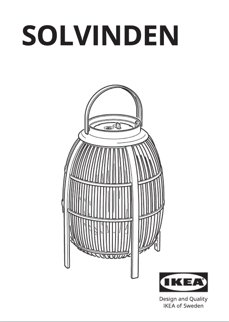 Page 1 de la notice Manuel utilisateur Ikea SOLVINDEN 005.705.90