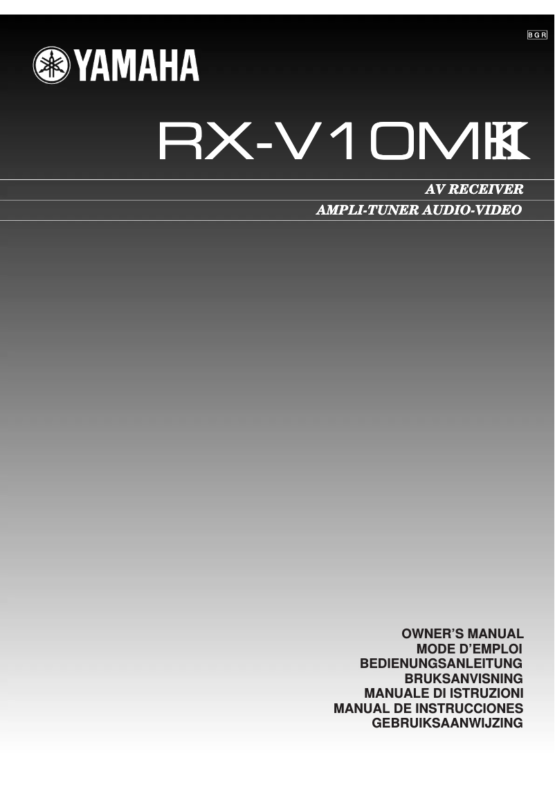 Página 1 del manual Manual de usuario Yamaha RX-V10MKII
