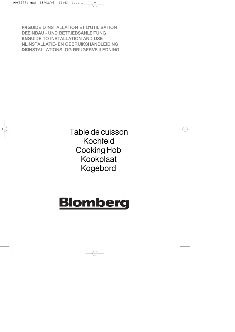 Page 1 de la notice Manuel utilisateur Blomberg MIX 5400