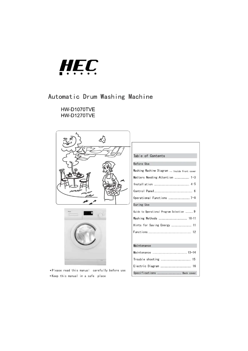 Page 1 de la notice Manuel utilisateur Haier HW-D1070TVE