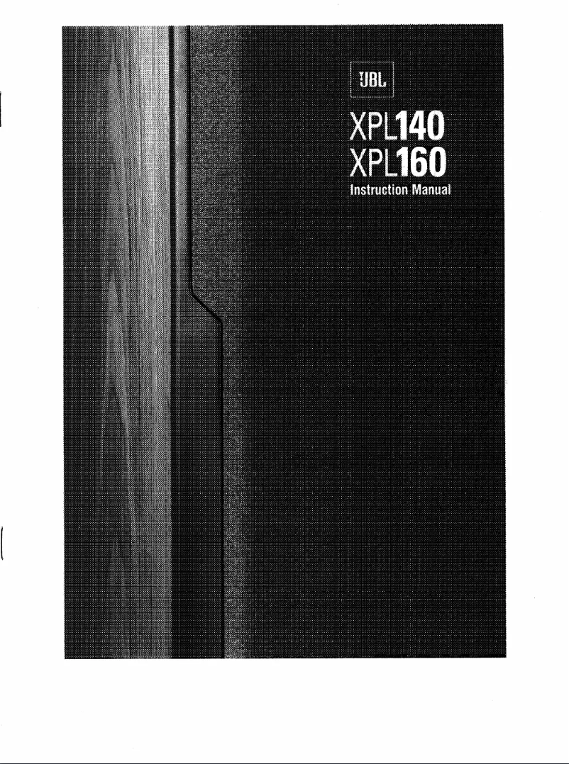 Page 1 de la notice Manuel utilisateur JBL XPL160