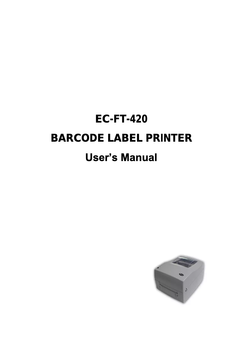 Page 1 de la notice Manuel utilisateur EC Line EC-FT-420