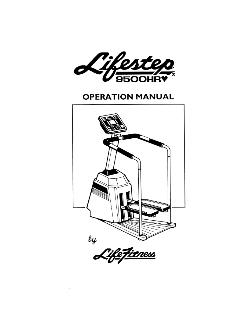 Page 1 de la notice Manuel utilisateur Life Fitness 9500HR