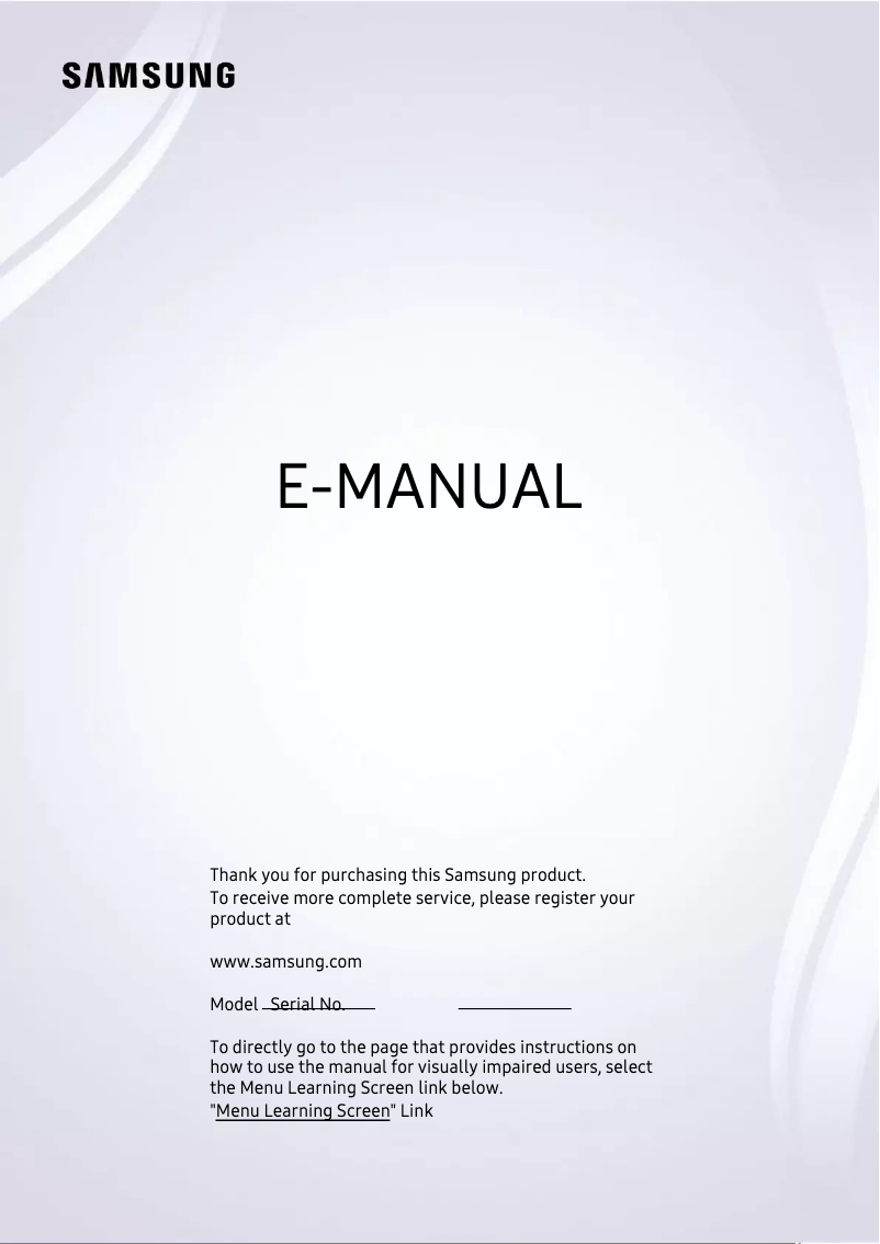 Página 1 del manual Manual de usuario Samsung UA65BU8100K