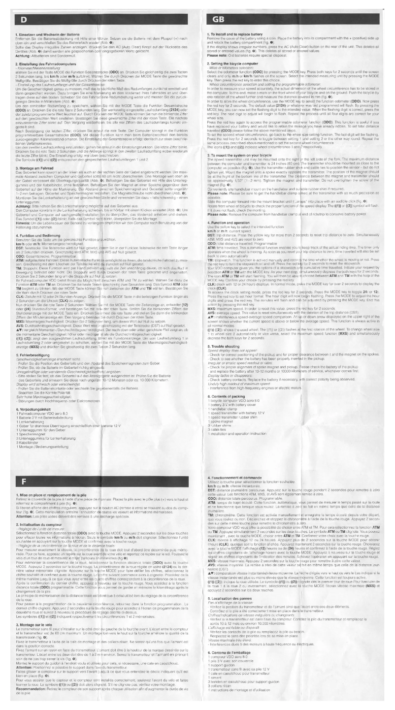 Página 1 del manual Manual de usuario VDO Aero 8.0