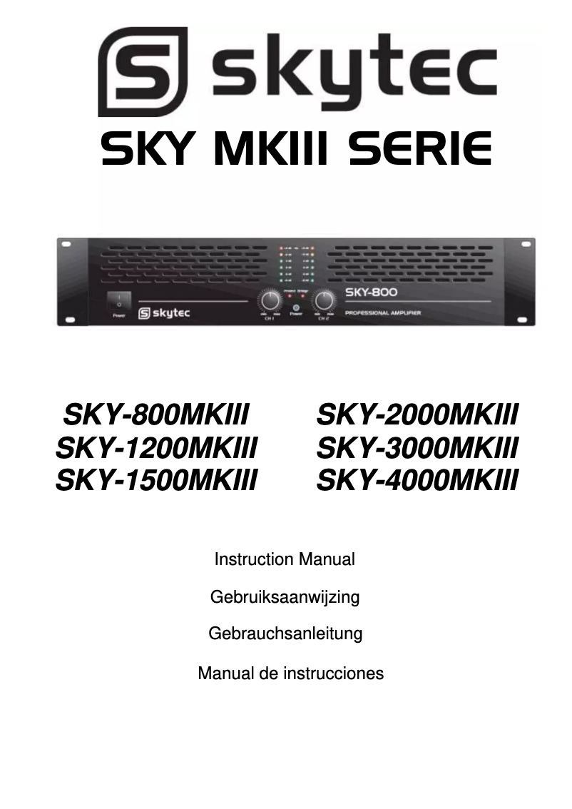 Page 1 de la notice Manuel utilisateur Skytec Vonyx VXA-3000