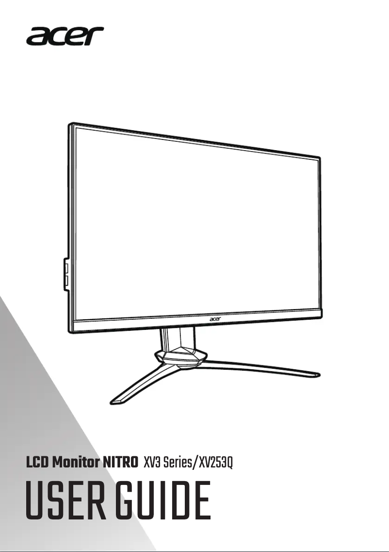 Page 1 de la notice Manuel utilisateur Acer XV253QX