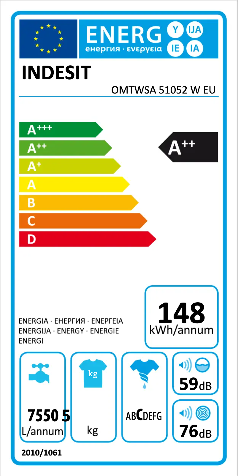 Page n°1 - Manuel utilisateur Indesit OMTWSA 51052 W