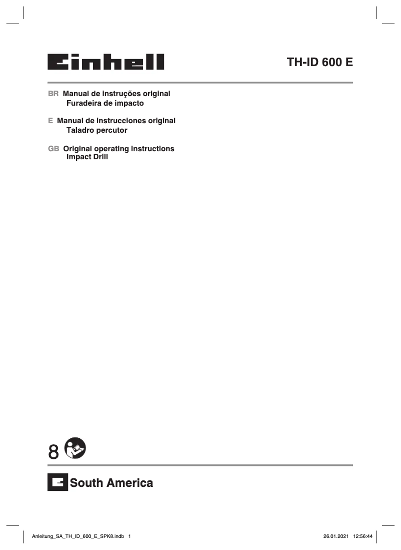 Página 1 del manual Manual de usuario Einhell TH-ID 600 E