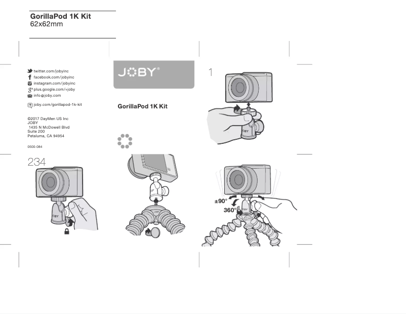 Page 1 de la notice Manuel utilisateur Joby GorillaPod 1K Stand